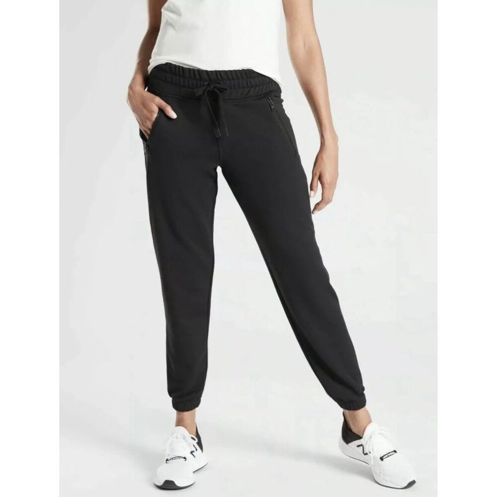 ATHLETA Black Bounce Back Jogger Pants Sweats Size M Medium